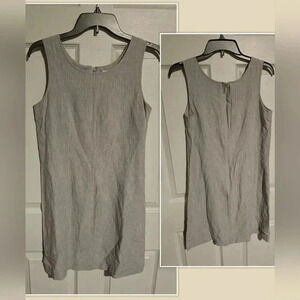 Sigrid Olsen for J. Jill Vintage Lagenlook Linen Blend Tank Shift Dress 8 or M